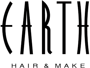 ロゴ：HAIR&MAKE EARTH（美容室アース）